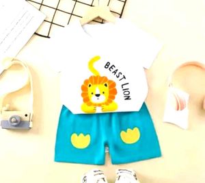Kid's Cotton Blend Top and Bottom Clothing Set