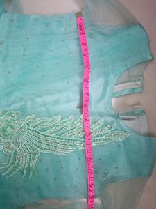 Beautiful Teal Tulle Gown