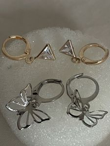 Butterfly &amp; Triangle Earrings Combo 2