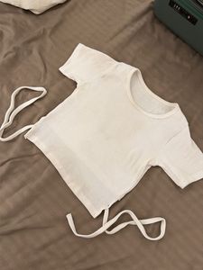 White Tie-Back Cropped Top
