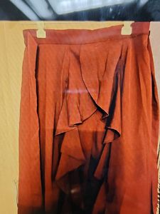 Elegant Red Wrap Skirt