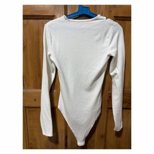 White Long Sleeve Bodysuit
