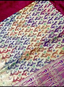 ✨ Premium Banarasi Silk Saree – Rich Zari