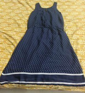 Navy Blue Polka Dot Dress