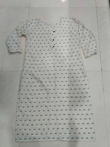 White Printed Kurta