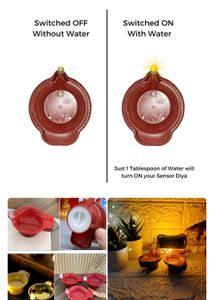💥 Sensor Diya Pack Of 12 Water Drope In Diya And Start