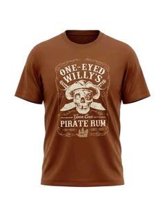 Brown "One Eyed Willy's" Graphic T-Shirt (RH)