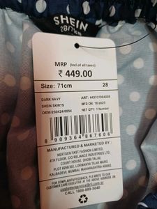 Shein Elasticated Waist Polka-Dot Ruffle Skirt