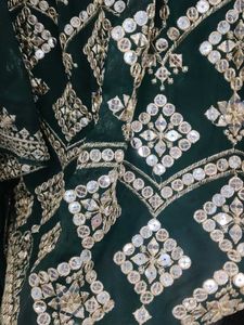 Emerald Green Embellished Lehenga Set