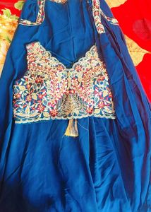 Royal Blue Embroidered Lehenga Choli