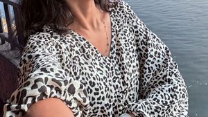 Leopard Print Tiered Mini Dress