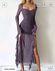 Purple ruffle dress