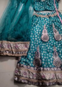 Beautiful Teal Lehenga Choli Set