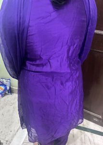 Elegant Purple Embroidered Kurta Set