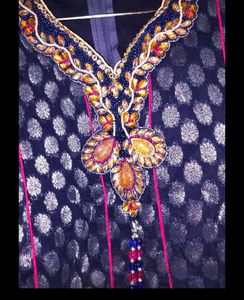 pure georgette kurti and net patiala suit with dup