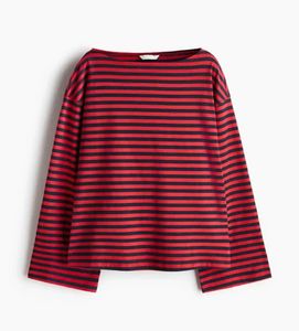H&M Striped Boat Neck Top