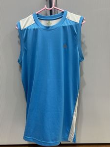 Blue Sleeveless Active T-Shirt