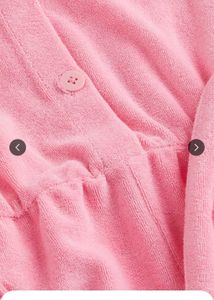 H&amp;M Pink Terry Cloth Shirt Dress