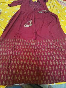 Elegant Maroon Ethnic Gown