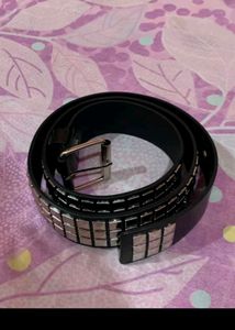 Edgy Studded Black Belt