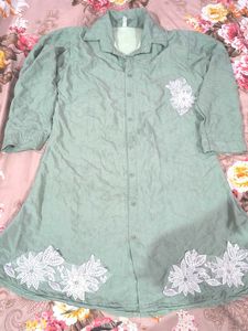 Light Green Embroidered Kurta