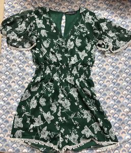 Bellissimo Caro Romper With Smocked Waist