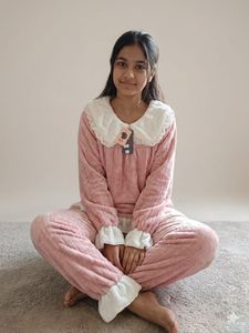Cozy Pink Plush Nightgown