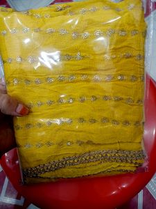 Yellow Embroidery Dupatta