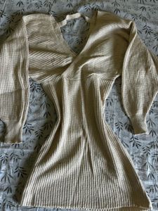 Cozy Knit Wrap Sweater Dress