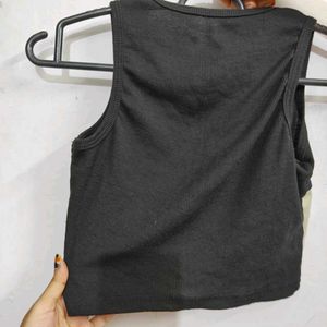 Cute Black Bow Tank Top