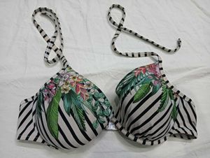 Tropical💙 Floral Print Bikini Top