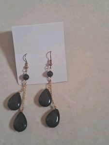 Elegant Black Drop Earrings
