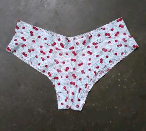 Cute Cherry Print Lace Panty