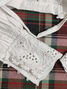 Elegant White Chikankari Blouse
