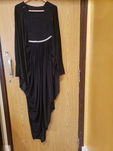 butterfly Elegant Black Abaya Gown