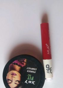 Maybelline Fit Me Compact Powder + Milap Matte Liq