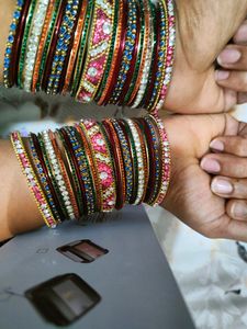 Multi Metal Bangal Set