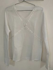 Elegant White Long Sleeve Top