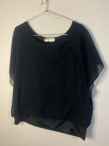 Elegant Black Chiffon Blouse
