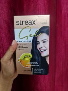 Streax Gel Hair Colour - Natural Black