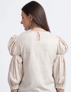 Zinc Puff Sleeve Top