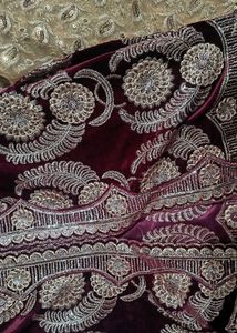 Elegant Embroidered Velvet Jacket with net dupatta