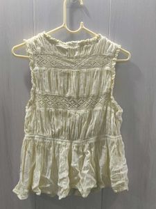 Boho Lace Trim Sleeveless Top