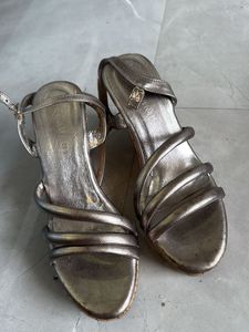 Stylish Metallic Flat Sandals