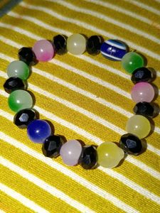 Colorful Beaded Bracelet with evil eye
