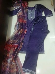 Elegant Purple Kurta Set with Dupatta