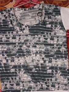 Combo of 2 stylish Brown &amp; White Striped Top