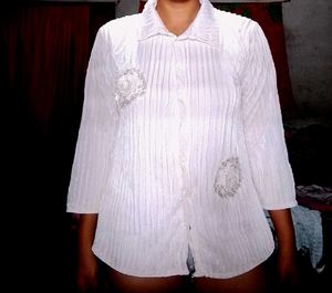 Chic White Textured Top