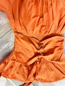 Orange Corset Top