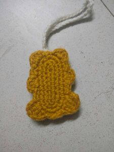 Handmade Crochet Bear Keychain Charm